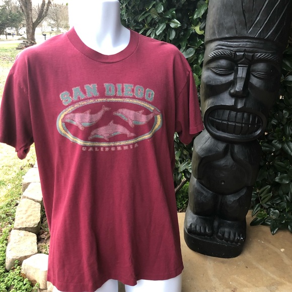 Vintage Shirt Large Single Stitch Dolphin Cali - Picture 2 of 8